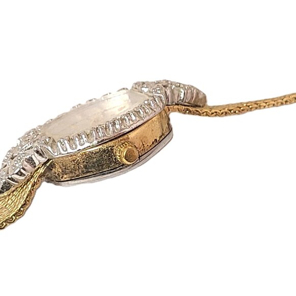 Vintage Gruen GR4748 Gold Ladies Quartz Diamond Wrist Watch Women's Jewelry - Picture 5 of 15